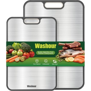 Washour Titanium Cutting Board Set (18”+16”)